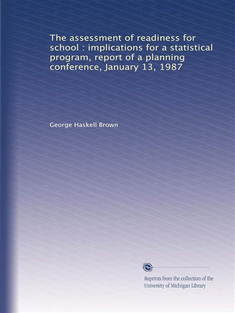 The assessment of readiness for school : implications for a statistical ...