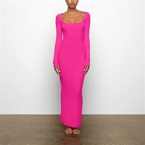 Cotton Long Dress Pink at Marisa Randolph blog