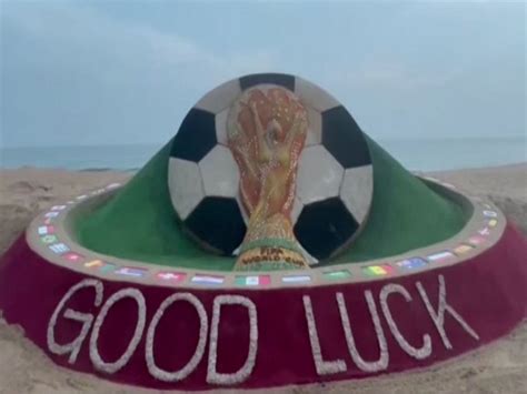 Odisha: Sudarsan Pattnaik creates FIFA World Cup trophy's sand art