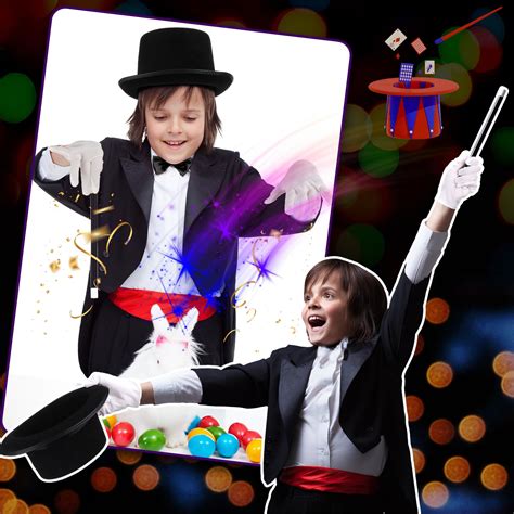 Shinymoon 48 Pcs Magician Costume Accessory Sets for Kids Magician Kit ...