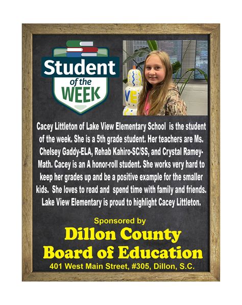 Dillon District Four School Board - The Dillon County News, LLC