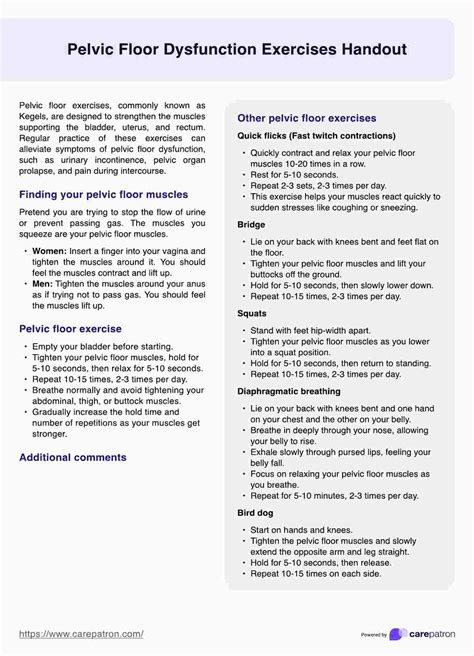 Postpartum Pelvic Floor Physical Therapy Exercises Pdf - Infoupdate.org