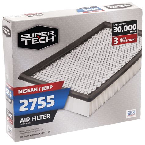 Buy SuperTech 2755 Engine Air Filter, Replacement Filter for Nissan or ...