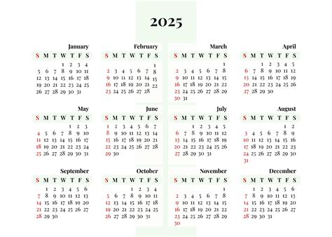 2025 ano calendário semana de ilustração vetorial começa domingo modelo ...