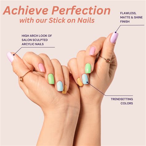 Sanfe Instant Stick On Nails - Purple Chrome -24 Pcs