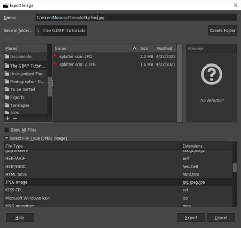 Image result for How to Export a File Using Python GIMP