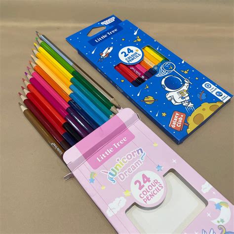 24 Coloured Pencils, Wax based core Pencil Crayons – Viaana Kids Store