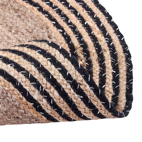 Sashaa Round Jute Rug with black border – Sashaaworld