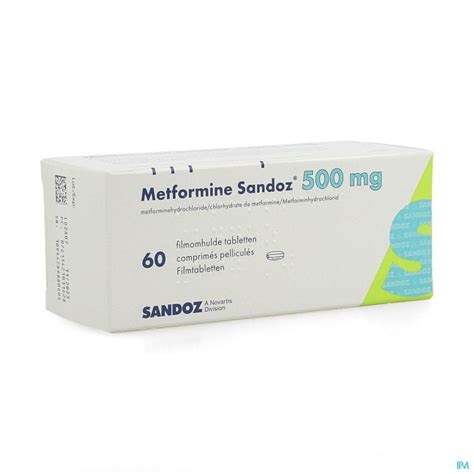 Metformine Sandoz 500mg Comp 60 X 500mg