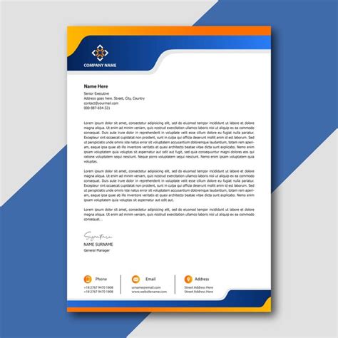 Modern business and corporate letterhead template | Premium Vector