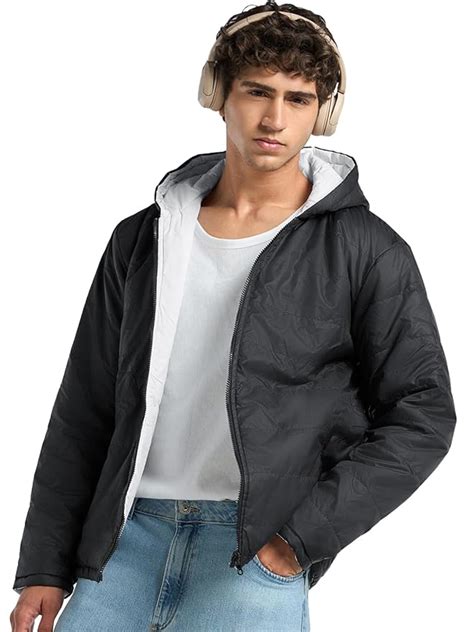 Buy Bewakoof Men's Solid Oversized Fit Full Sleeve Hooded Nylon ...
