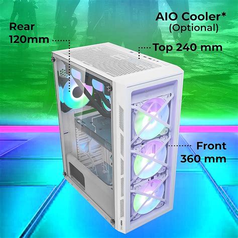 Zebronics Gaming Cabinet Aero-white Best Price in India on Thevaluestore.in