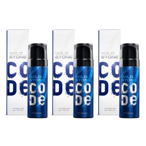 Wild Stone CODE Titanium Long Lasting No Gas Body Perfume for Men, Pack ...