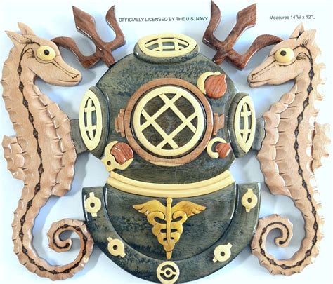 NAVY MEDICAL DIVER BADGE – Military Wood Art