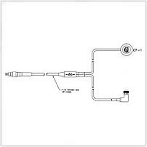 BP-44MM Earphone Assy for MK-20 w/ Male Marsh Marine to 90 degree Male Amp