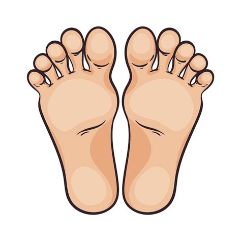 Hand drawn foot cartoon illustration | Free Vector