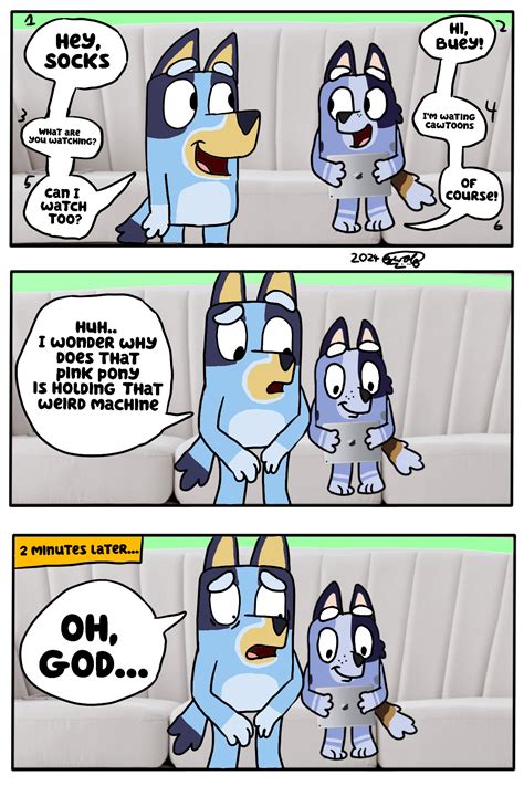Watching with your cousin (comic) : r/bluey