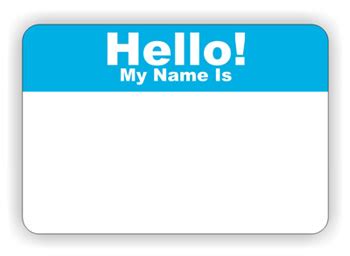 Name Tag Labels