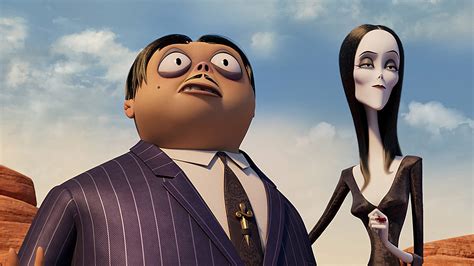 Download The Addams Family 2 Morticia Behind Gomez Wallpaper ...