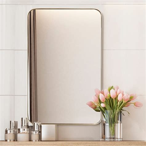 Buy Tangkula 20x32 inch Bathroom Wall Mirror, Rectangular Wall Hanging ...