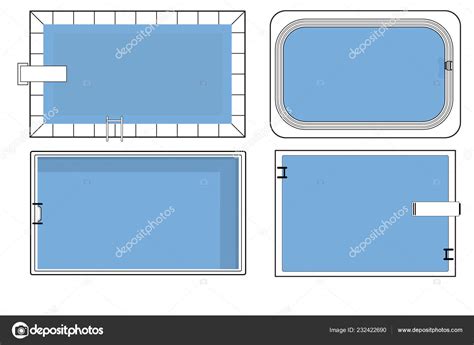 Swimming Pool Drawing Templates