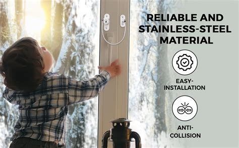 HASTHIP® Child Safety Window Lock Chain Door Latch with Key Window ...