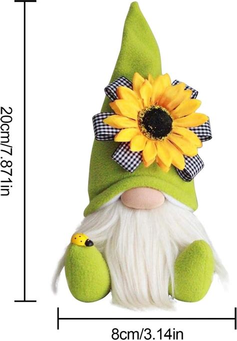 Buy DYHG Sunflower Garden Gnome, Bumble Bee Gnomes Plush, Bumble Bee ...