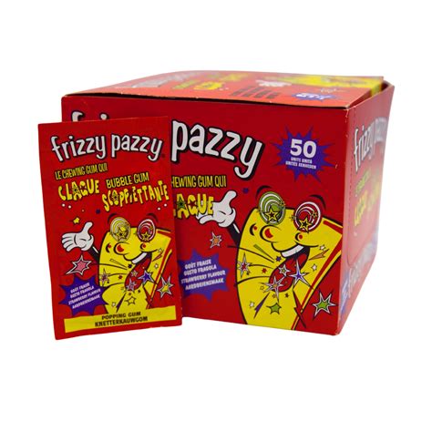 Frizzy Pazzy Rossi Bubblegum, 50 x 7 gr - E&S Vending