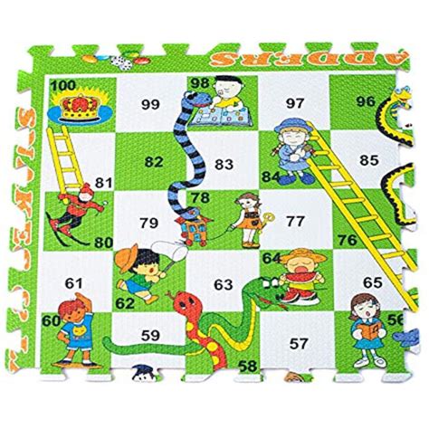 Toy Park Kids Snake & Ladder (1-100) Play Foam Mat - 4 Pcs — Toycra
