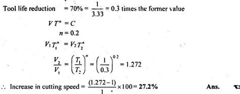 solved problems on tool life - Mechanics of Metal Cutting ...