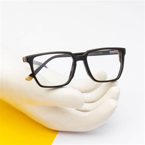 Buy TED SMITH Unisex Acetate Square Black Eyeglass Frame (52) Online