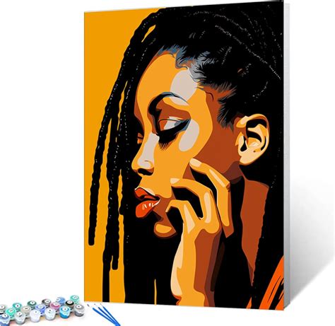 Pintura por números, pintura acrílica afroamericana por números, kit de ...