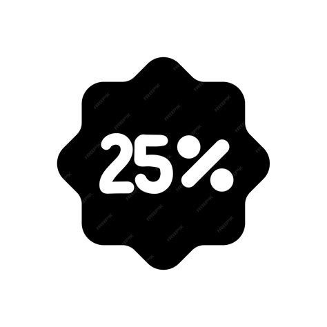 Premium Vector | 25 percent icon