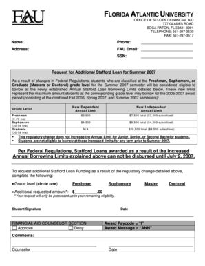 Fillable Online fau BOCA RATON, FL 33431-0991 - fau Fax Email Print ...