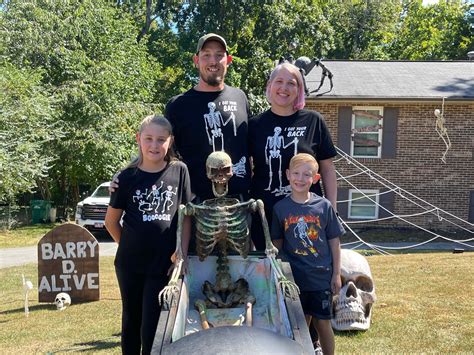 Halloween decorations to the hilt in this Farragut family's yard