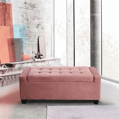 BLACK OAK Sofa 2 Seater Upholstered Storage Bench Sofa Settee Storage ...