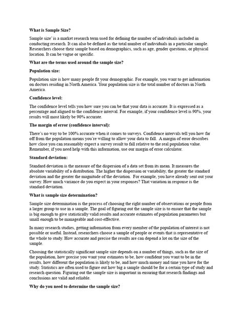 Image result for Sample Size Example