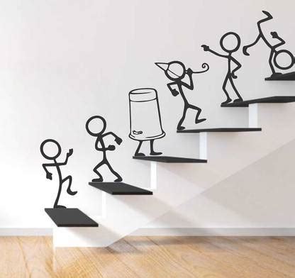 LANSTICK 60.96 cm FUNNY CREATURE WALL STICKERS Self Adhesive Sticker ...