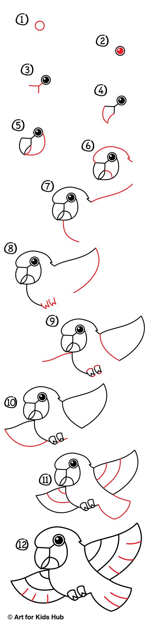 Image result for Simple Parrot Cartoon Drawing