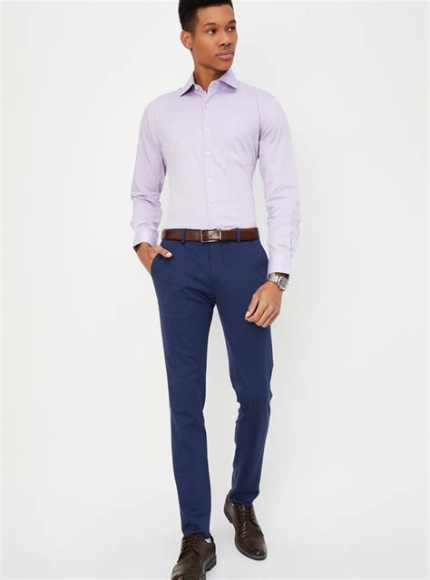 Buy Men Slim Fit Textured Formal Shirt Online at just Rs. 1049.0 ...