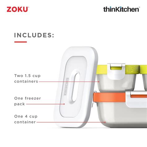 Zoku 7-pc Neat Stack Food Containers | thinKitchen