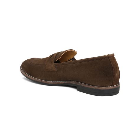 Buy Louis Stitch Solid Olive Italian Suede Leather Mocassins Online