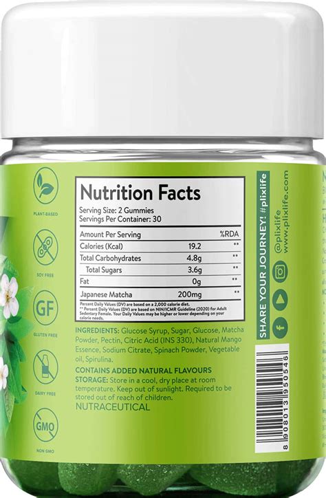 Buy PLIX JAPANESE MATCHA 60 GUMMIES PACK OF 1 BOTTLE Online & Get Upto ...