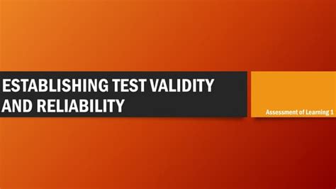 Test Reliability and Validity 的图像结果