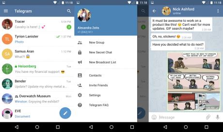 Telegram sposa il Material Design con l'ultimo aggiornamento (foto)