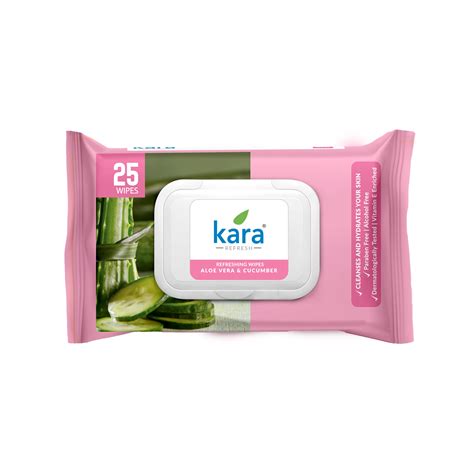Kara Aloe Vera & Cucumber Facial Wet Wipes 25 Pulls – Wizvalue