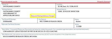 Mailing Address Change | Outagamie County, WI