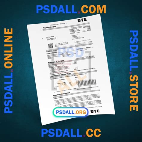 USA Ohio DTE Energy Bill PDF Template - psdall.org