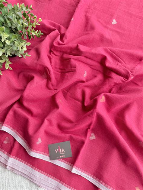 Red heart pure Jamdhani fabric – VIKA Boutique