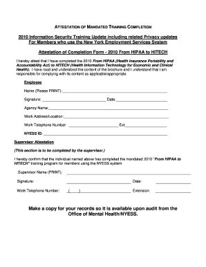 Training Attestation Example - Fill Online, Printable, Fillable, Blank ...